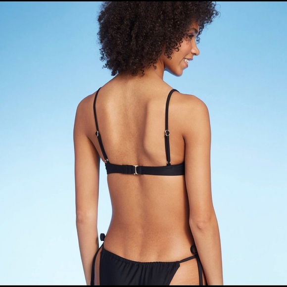 Xhilaration Juniors' Shirred Black Underwire - Picture 3 of 7